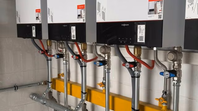 Подключение котлов и газовый коллектор